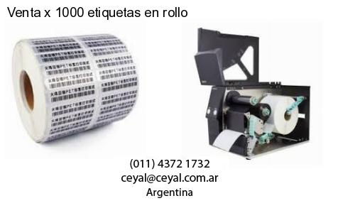 Venta x 1000 etiquetas en rollo