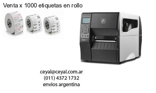 Venta x 1000 etiquetas en rollo