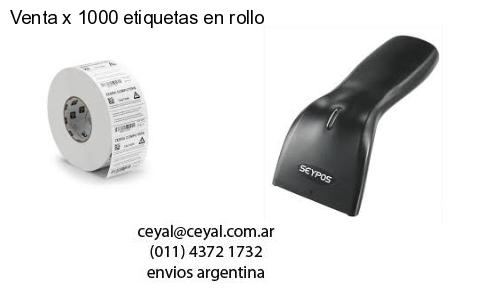 Venta x 1000 etiquetas en rollo