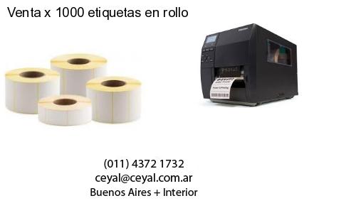 Venta x 1000 etiquetas en rollo