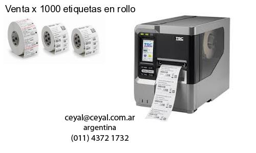 Venta x 1000 etiquetas en rollo