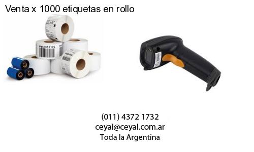 Venta x 1000 etiquetas en rollo