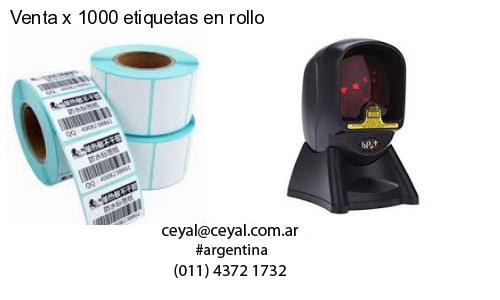 Venta x 1000 etiquetas en rollo