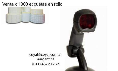 Venta x 1000 etiquetas en rollo