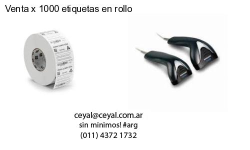 Venta x 1000 etiquetas en rollo