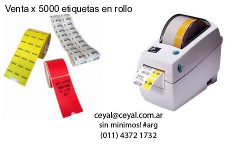 Venta x 5000 etiquetas en rollo