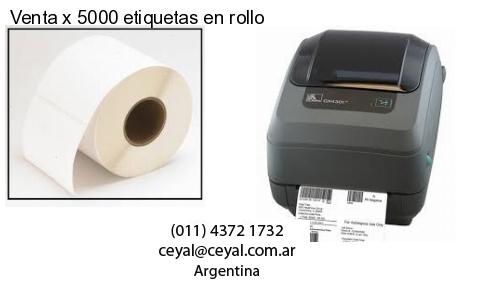 Venta x 5000 etiquetas en rollo