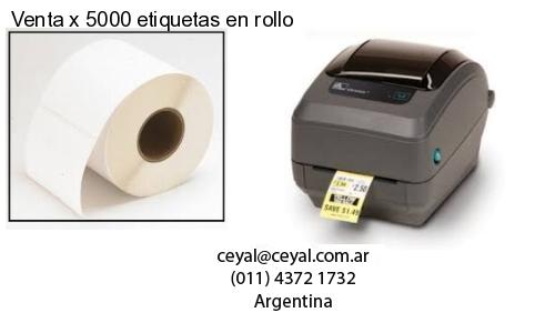 Venta x 5000 etiquetas en rollo