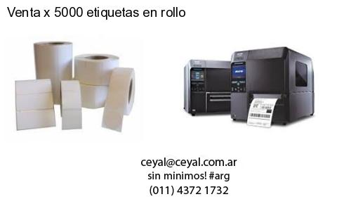 Venta x 5000 etiquetas en rollo