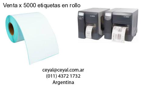 Venta x 5000 etiquetas en rollo