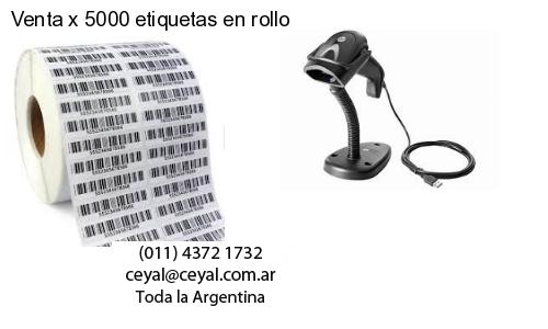 Venta x 5000 etiquetas en rollo