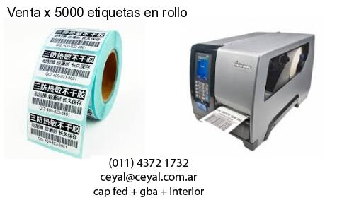 Venta x 5000 etiquetas en rollo