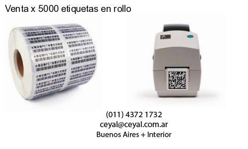 Venta x 5000 etiquetas en rollo