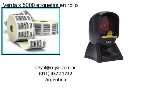 Venta x 5000 etiquetas en rollo