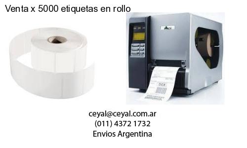 Venta x 5000 etiquetas en rollo