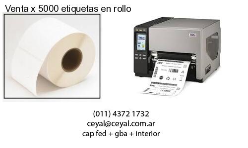 Venta x 5000 etiquetas en rollo