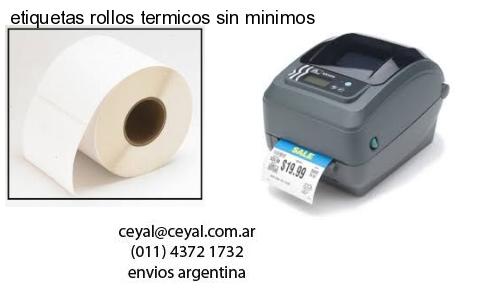 etiquetas rollos termicos sin minimos