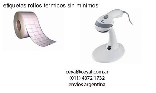 etiquetas rollos termicos sin minimos