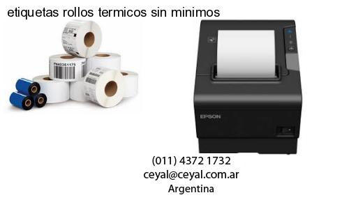 etiquetas rollos termicos sin minimos