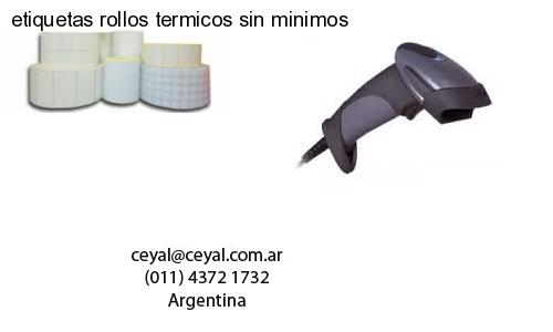 etiquetas rollos termicos sin minimos