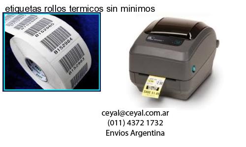 etiquetas rollos termicos sin minimos