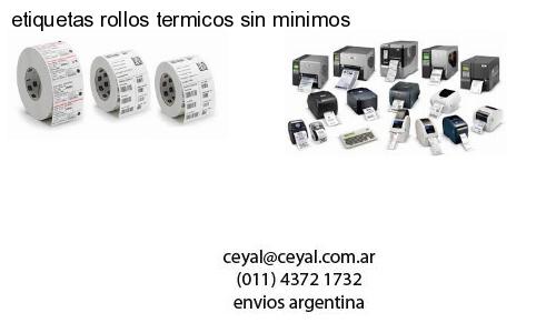 etiquetas rollos termicos sin minimos