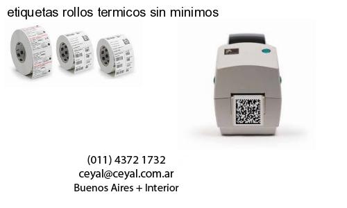 etiquetas rollos termicos sin minimos