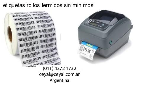 etiquetas rollos termicos sin minimos