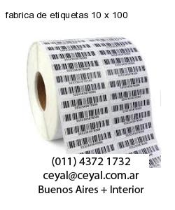 fabrica de etiquetas 10 x 100