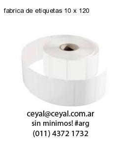 fabrica de etiquetas 10 x 120