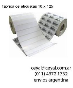 fabrica de etiquetas 10 x 125