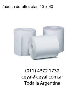 fabrica de etiquetas 10 x 40