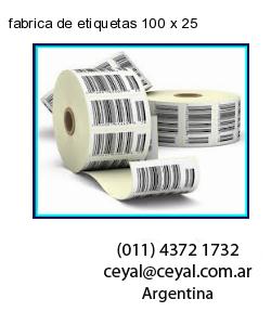 fabrica de etiquetas 100 x 25