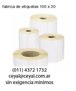 fabrica de etiquetas 100 x 30