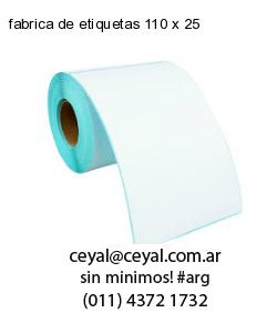fabrica de etiquetas 110 x 25