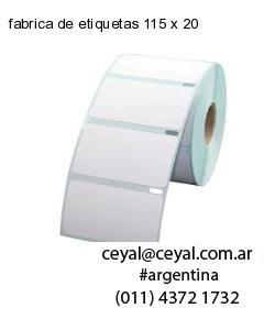 fabrica de etiquetas 115 x 20