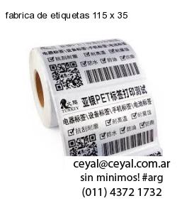fabrica de etiquetas 115 x 35