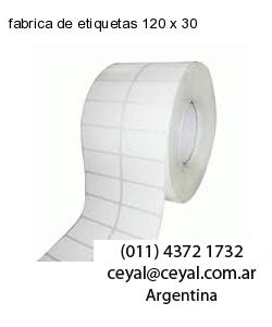 fabrica de etiquetas 120 x 30
