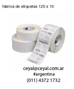 fabrica de etiquetas 125 x 10