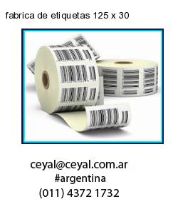 fabrica de etiquetas 125 x 30