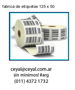 fabrica de etiquetas 125 x 50