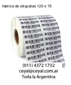fabrica de etiquetas 125 x 75
