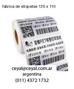 fabrica de etiquetas 135 x 110