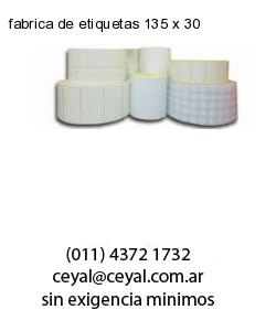 fabrica de etiquetas 135 x 30