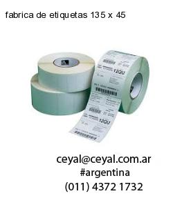 fabrica de etiquetas 135 x 45
