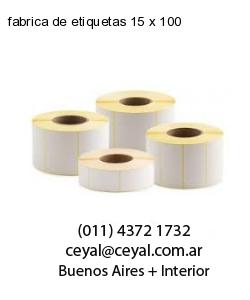 fabrica de etiquetas 15 x 100