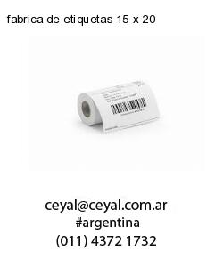 fabrica de etiquetas 15 x 20