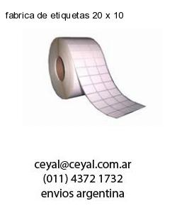 fabrica de etiquetas 20 x 10