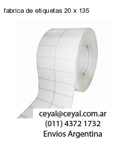 fabrica de etiquetas 20 x 135