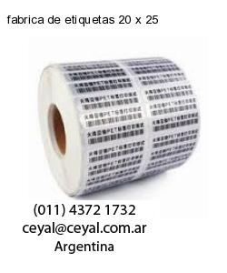 fabrica de etiquetas 20 x 25